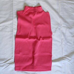 Love Yourself 83 NWOT Vibrant Pink Sleeveless Turtleneck S/M Top